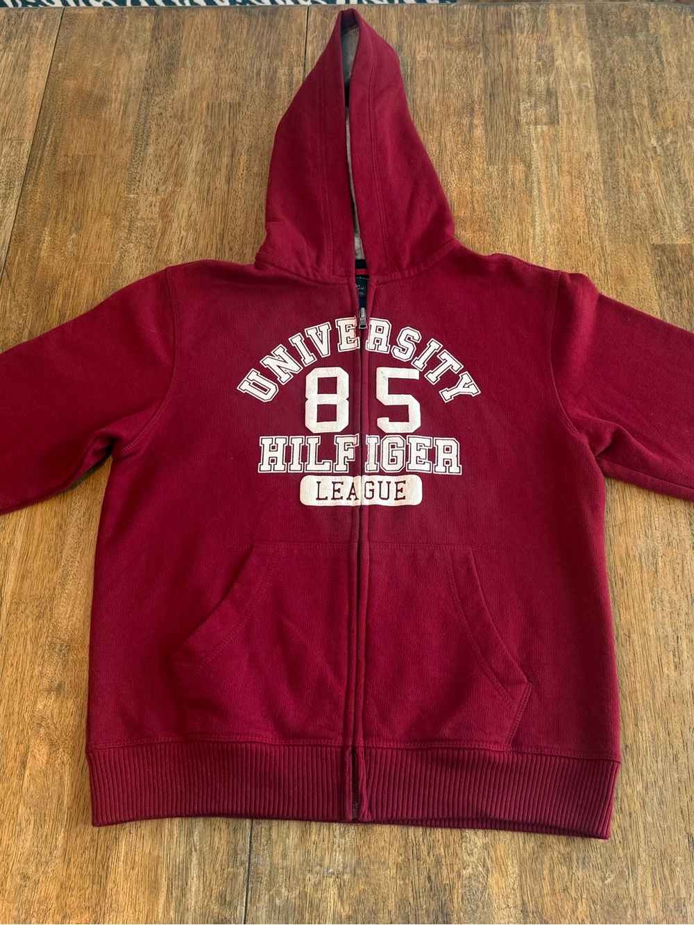 Tommy Hilfiger Kids Collegiate University League Full Zip Hoodie Jacket 12/14